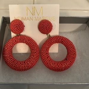 Neiman Marcus coral earrings